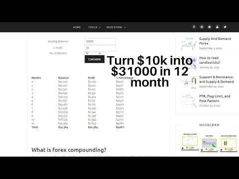 forex compounding | Turn $10000 into $31,384 in 12 Months